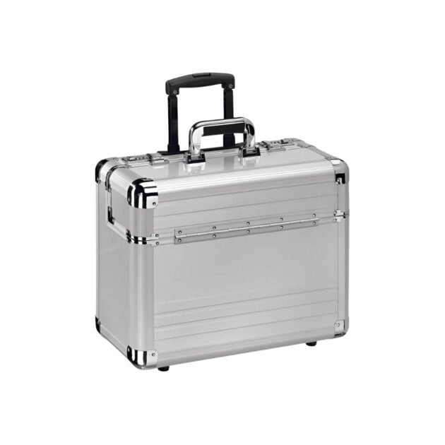 Pilotenkoffer Aluminium Trolley Zilver