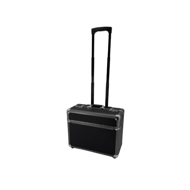 Pilotenkoffer Aluminium Trolley Zwart - Afbeelding 2