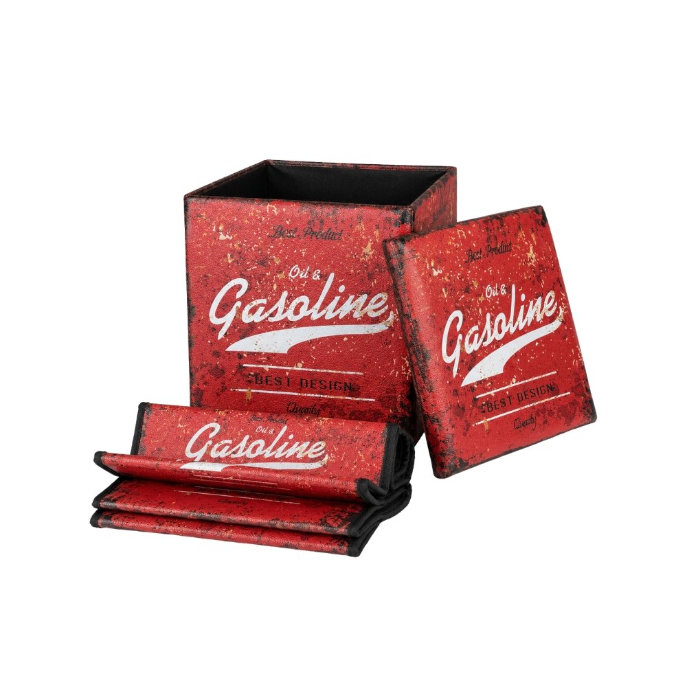 Opvouwbare Opbergbox met Zitfunctie - Gasoline - Afbeelding 2
