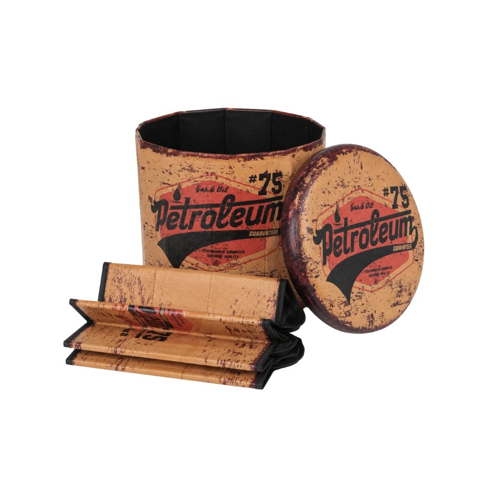 Opvouwbare Opbergbox met Zitfunctie - Petroleum - Afbeelding 2
